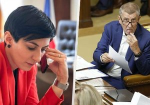 Do Markéty Pekarové Adamové (TOP 09) se ve Sněmovně pustil Andrej Babiš (ANO).