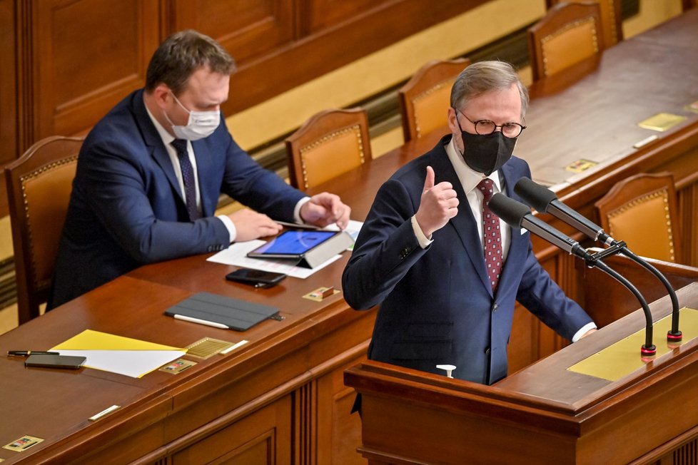 Jednání Sněmovny o dole Turow: Premiér Petr Fiala (ODS) (22.2.2022)