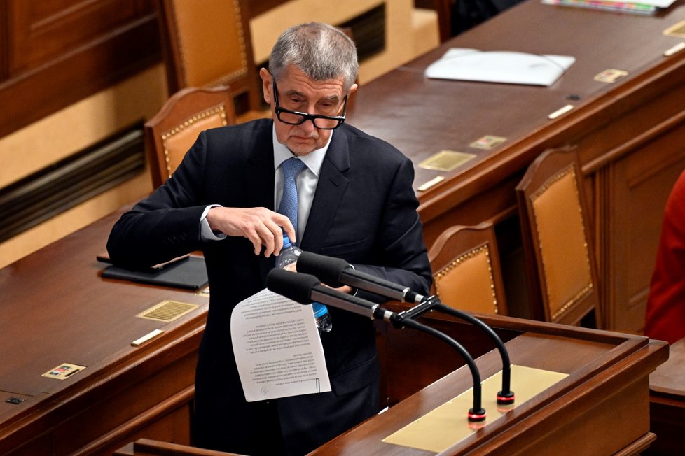Andrej Babiš (ANO) ve Sněmovně