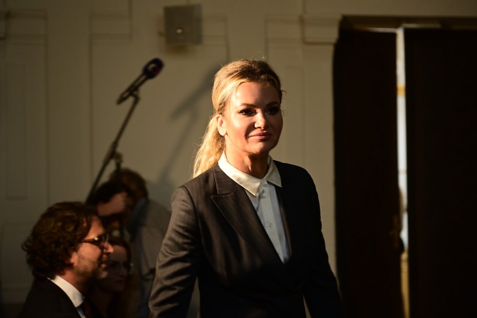 Monika Babišová u soudu. (14.9.2022)