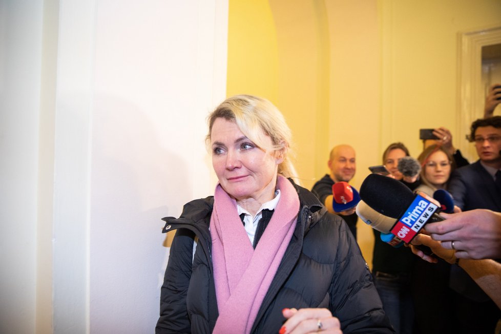 Jana Nagyová u soudu kvůli kauze Čapí hnízdo