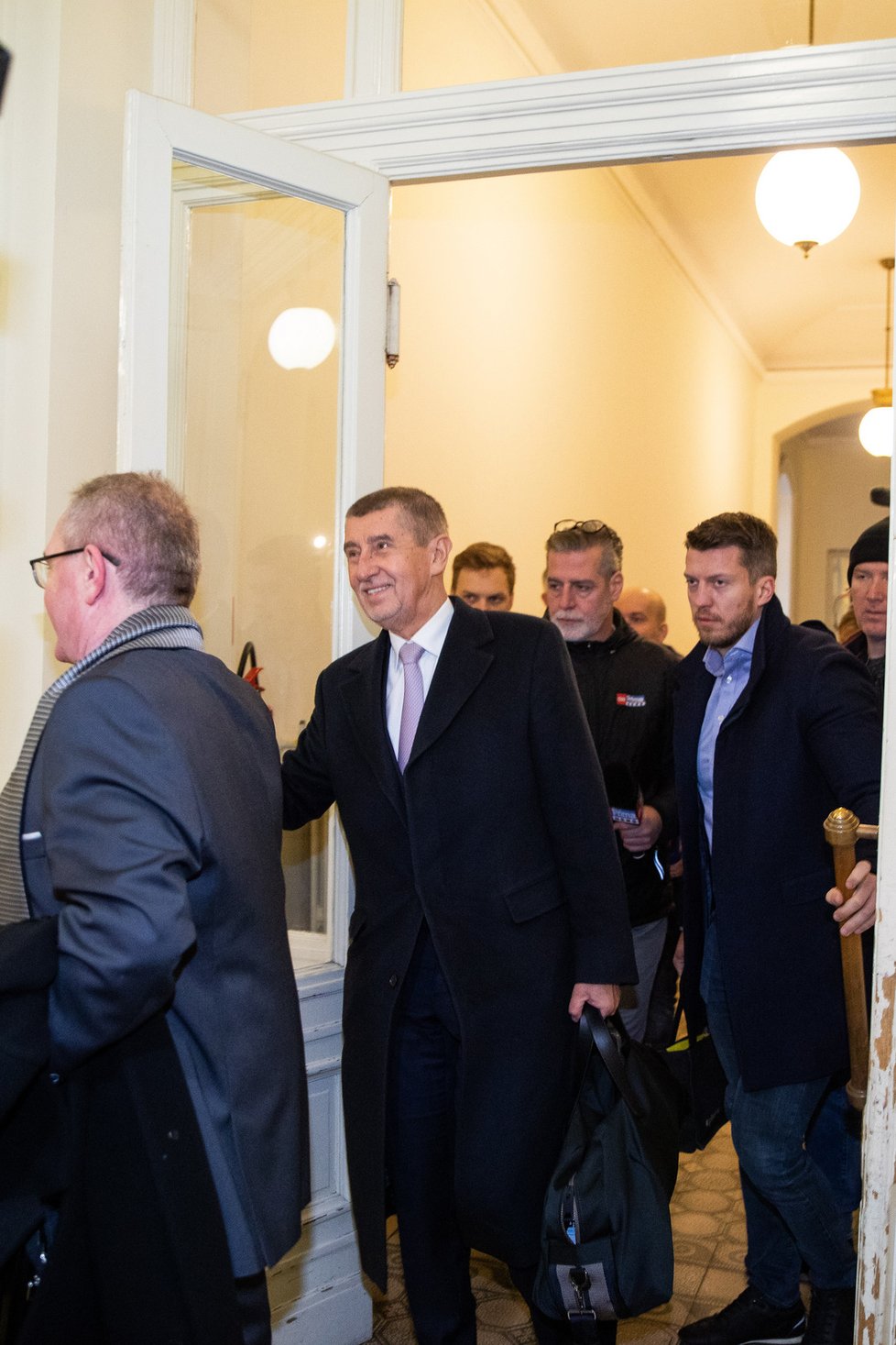 Andrej Babiš u soudu v kauze Čapí hnízdo (4.1.2023)