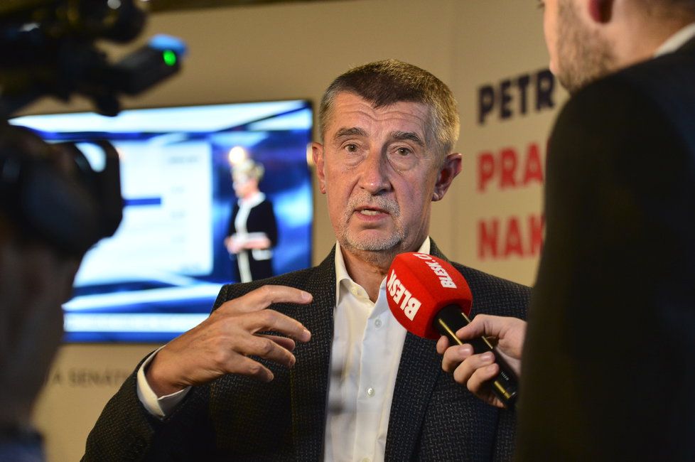 Andrej Babiš ve štábu ANO