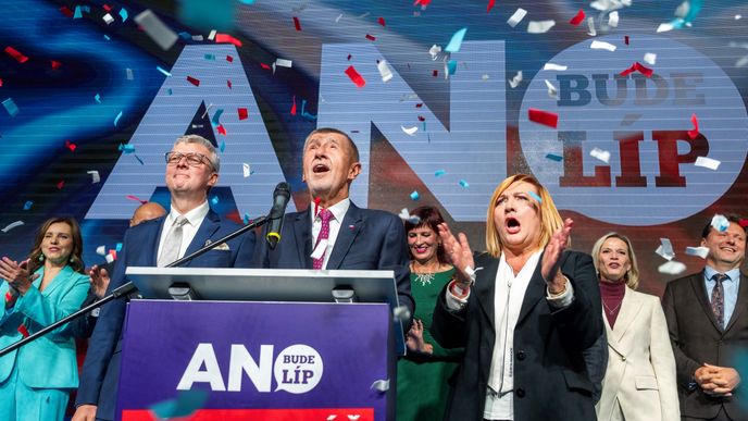 Radost Andreje Babiše: ANO vyhrálo volby do Sněmovny 2025 (4.10.2025) Radost Andreje Babiše: ANO vyhrálo volby do Sněmovny 2025 (4.10.2025)