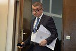 Andrej Babiš během zveřejňování výsledků státního rozpočtu za rok 2016 (na tiskovce konané 3. ledna 2017)