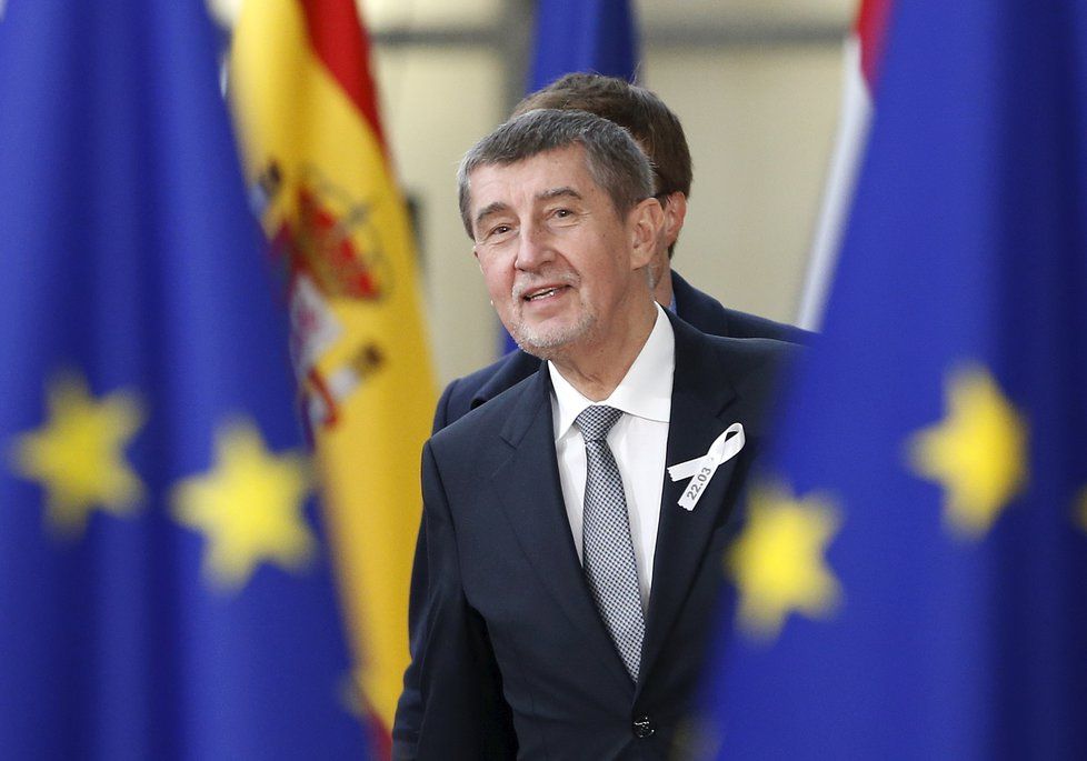 Andrej Babiš (ANO) na summitu EU v Bruselu