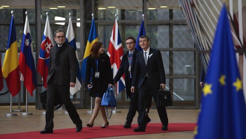 Andrej Babiš (ANO) na summitu EU v Bruselu (22. 3. 2018)