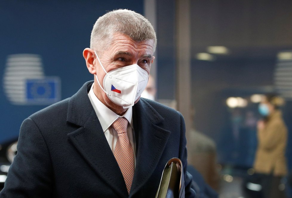 Premiér Andrej Babiš na summitu v Bruselu (15.12.2021)