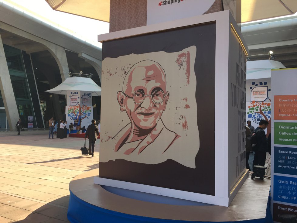 Summit Vibrant Gujarat 2019: Připomínka Mahatmy Gándhího