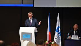 Premiér Andrej Babiš (ANO) na setkání se zástupci Svazu měst a obcí (21. 11. 2019)