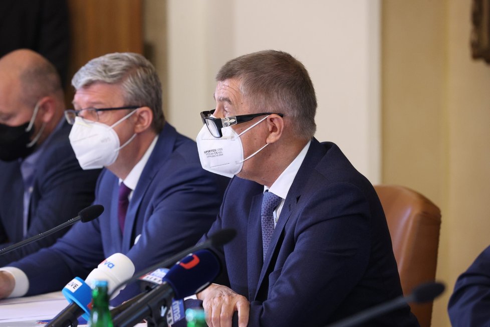 Premiér Andrej Babiš (ANO) na tiskové konferenci o dostavbě univerzitního Kampusu Albertov.