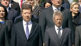 Tryzna v Terezíně: Andrej Babiš, Tomio Okamura, Miloš Vystrčil a Petr Pavel vedle sebe (17.5.2026)