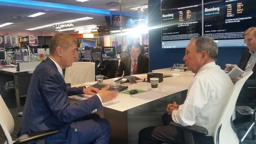 Andrej Babiš v USA: S bývalým starostou New Yorku Bloombergem