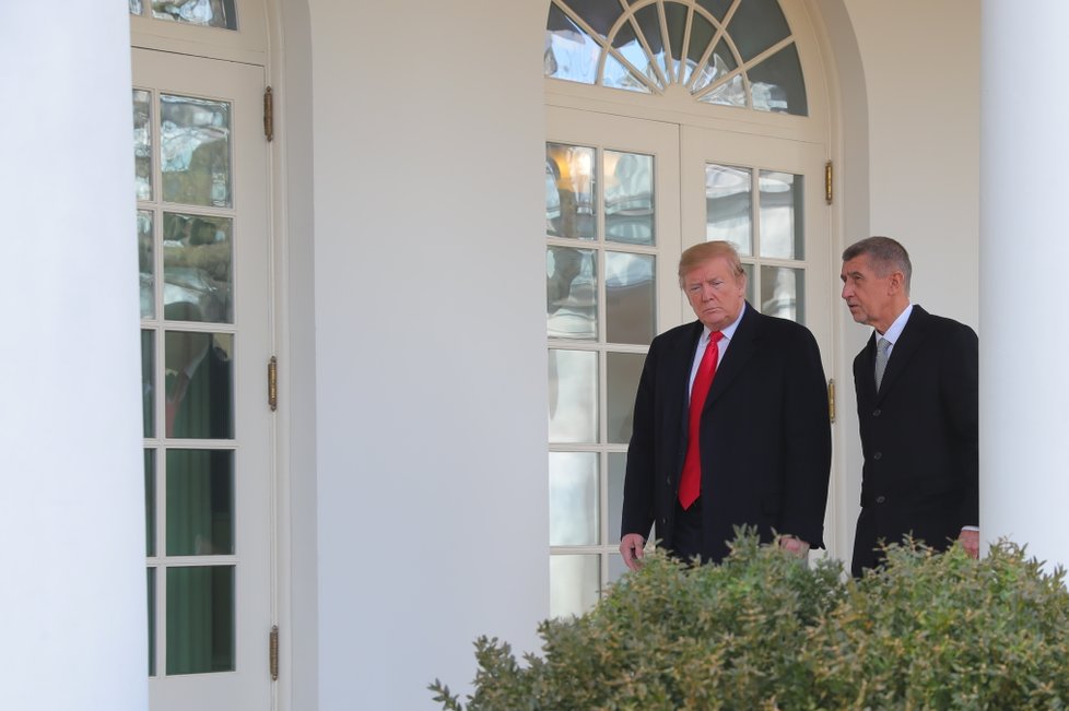 Donald Trump a Andrej Babiš během návštěvy českého premiéra v Bílém domě