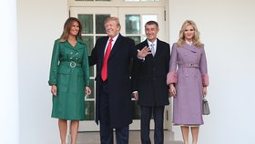 Americký prezident Donald Trump s manželkou Melanií přivítali Andreje Babiše s jeho chotí Monikou 7.3.2019