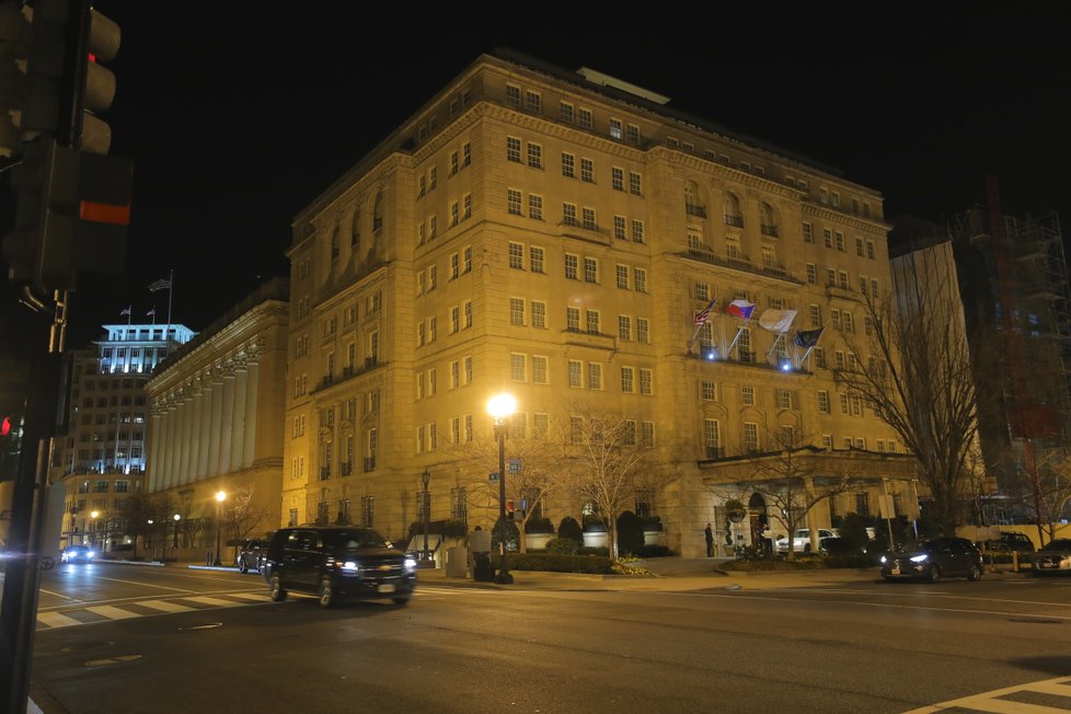 Andrej Babiš se ve Washingtonu ubytoval v pětihvězdičkovém Hotel Hay Adams s výhledem na Bílý dům