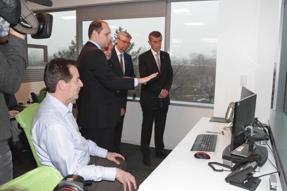 Andrej Babiš při návštěvě IT společnosti CloverDX ve Washingtonu