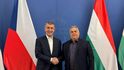 Expremiér Andrej Babiš se setkal s maďarským premiérem Viktorem Orbánem (prosinec 2023)