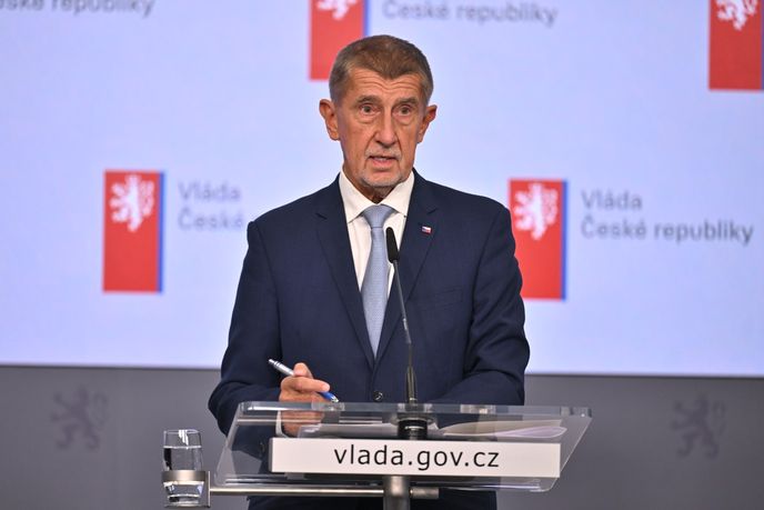 Premiér Andrej Babiš (ANO) na tiskovce po jednání vlády (21.9.2026) Premiér Andrej Babiš (ANO) na tiskovce po jednání vlády (21.9.2026)