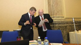 Andrej Babiš na středečním zasedání vládního kabinetu