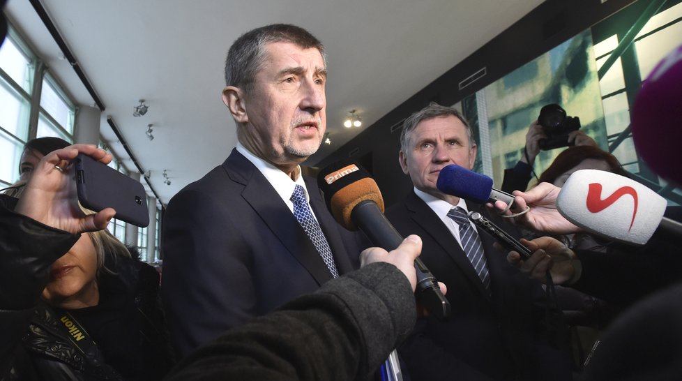 Andrej Babiš s hejtmanem Jiřím Čunkem při výjezdu vlády do Zlínského kraje