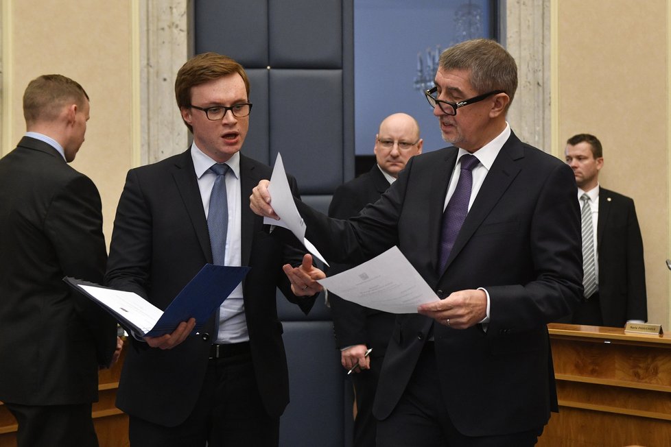 Zasedání vlády Andreje Babiše (ANO) na kterém kabinet projednával návrh programového prohlášení.