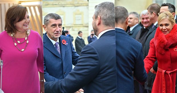 Babiš objímal Slováka. Ve Valticích vynikly růžová Schillerová i rudá kolegyně Hamáčka