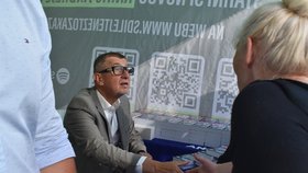 Premiér a šéf ANO Andrej Babiš během kampaně zavítal i do Chomutova a Jirkova (16.8.2021).