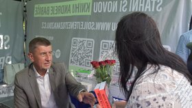Premiér a šéf ANO Andrej Babiš během kampaně zavítal i do Chomutova a Jirkova (16.8.2021)