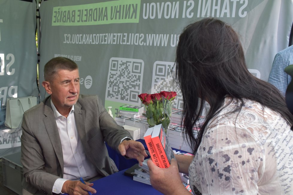 Premiér a šéf ANO Andrej Babiš během kampaně zavítal i do Chomutova a Jirkova (16.8.2021)