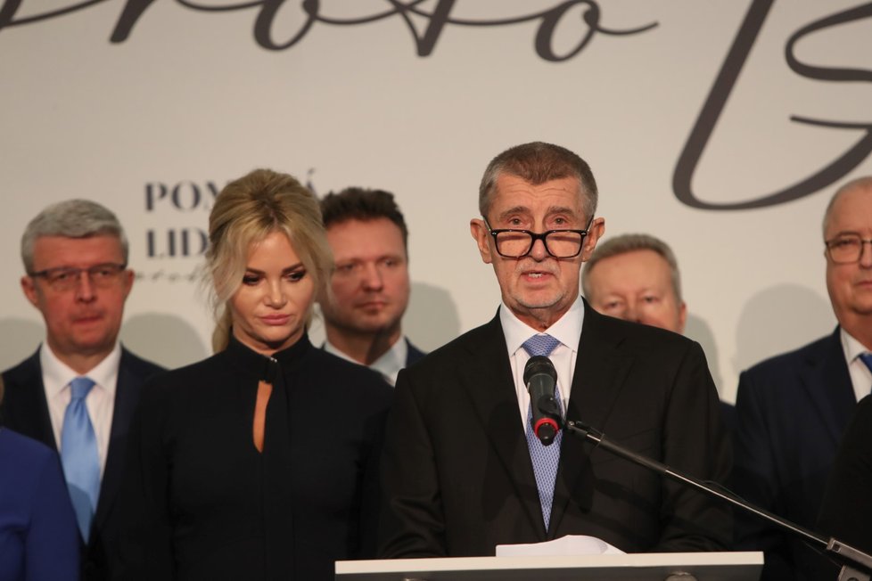 Andrej Babiš na tiskové konferenci k prezidentské kandidatuře