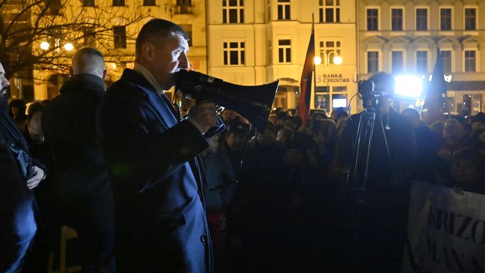 Andrej Babiš v Děčíně (20. 1. 2022)