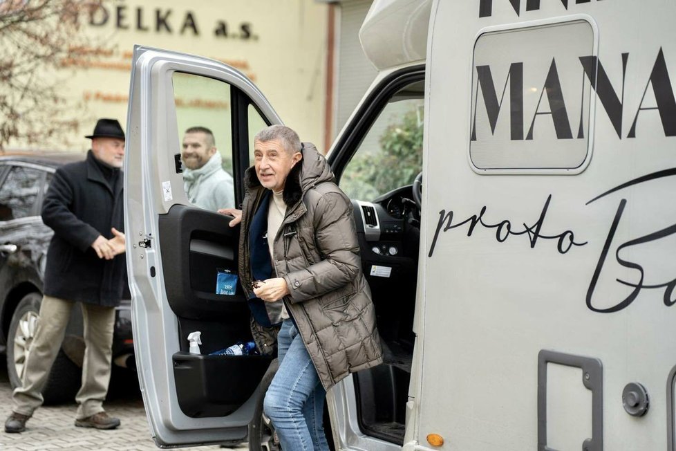 Prezidentské volby 2023: Andrej Babiš během kampaně.