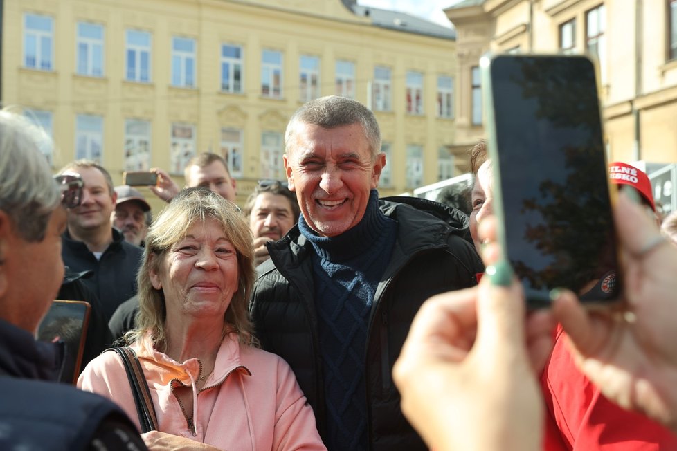 Předvolební mítink v Jihlavě: Expremiér Andrej Babiš (29. 9. 2022)