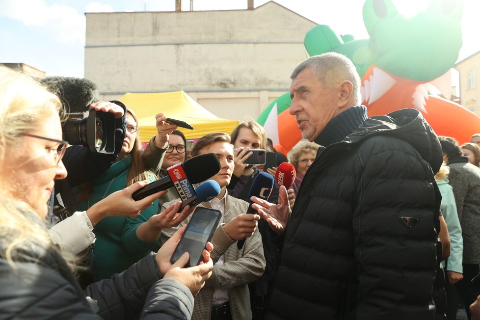 Předvolební mítink v Jihlavě: Expremiér Andrej Babiš (29.9.2022)