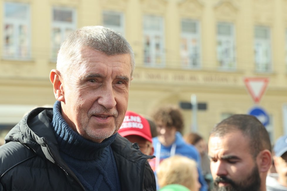 Předvolební mítink v Jihlavě: Expremiér Andrej Babiš (29.9.2022)