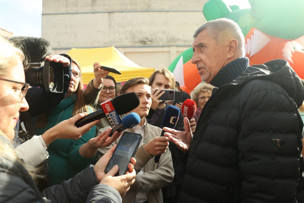 Předvolební mítink v Jihlavě: Expremiér Andrej Babiš (29. 9. 2022)