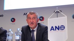 Andrej Babiš na volebním sněmu ANO (21. 2. 2019)