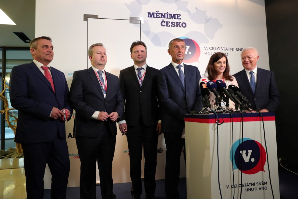 Andrej Babiš na volebním sněmu ANO (21. 2. 2019)