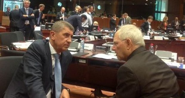 Andrej Babiš s německým ministrem financí Wolfgangem Schäublem