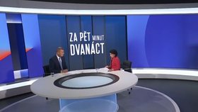 Andrej Babiš v diskuzním pořadu Za pět minut dvanáct na TV Nova (31. 10. 2026)