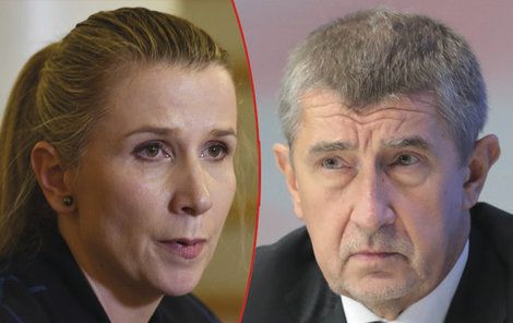 Kateřina Valachová a Andrej Babiš.