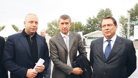 Další partičku s Babišem tvořili dnes už bývalí politici ČSSD – Petr Benda (vlevo) a Jiří Paroubek