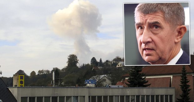 Babiš: Den před výbuchem muničního skladu v něm byl šéf firmy!