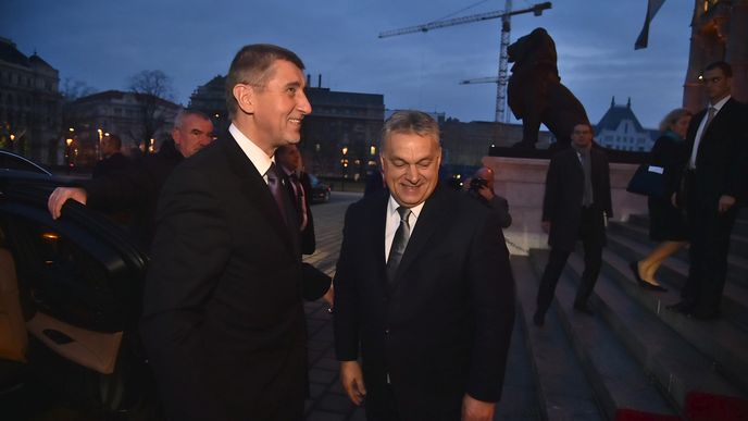 Andrej Babiš a Viktor Orbán