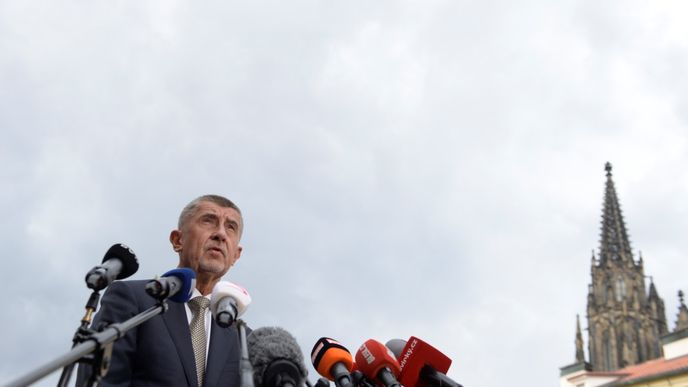 Premiér Andrej Babiš (ANO) po schůzce na Hradě (11. 7. 2019)