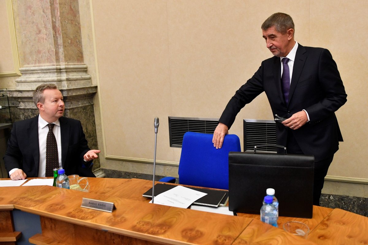 Premiér Andrej Babiš na tiskové konferenci po jednání vlády