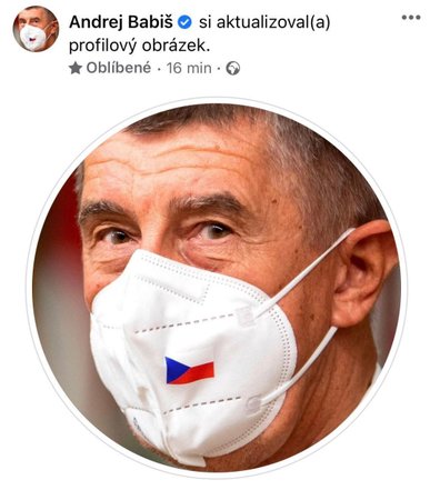 Premiér Andrej Babiš (ANO) si po protestech v USA změnil profilovou fotografii. Už nemá červenou Trumpovskou kšiltovku.