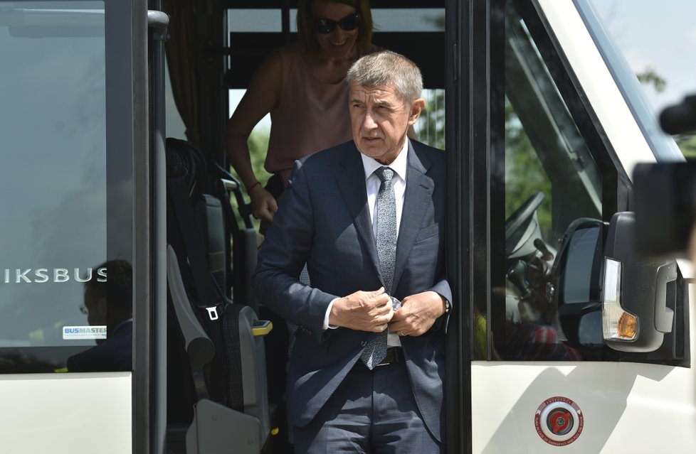 Premiér Andrej Babiš (ANO) na návštěvě Zlínského kraje, kde promluvil mimo jiné o svém názoru na demonstrace konané proti jeho osobě. (12. 6. 2019)