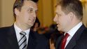 Andrej Danko (vlevo) a Róbert Fico.